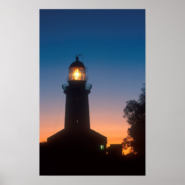 Póster Faro, isla Robben, Ciudad del Cabo 2 (Frente)