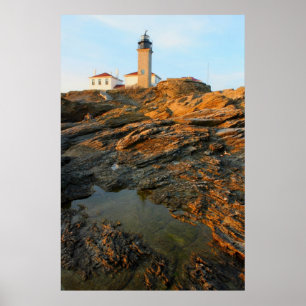 Póster Faro Jamestown Rhode Island de Beavertail