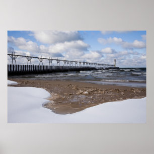 Póster Faro Manistee Pierhead