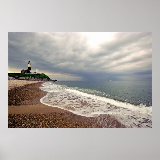 Póster Faro Montauk Point LIghthouse, Long Island, Nueva  (Frente)