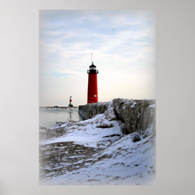 Póster Faro Pierhead, Kenosha Wisconsin (Frente)