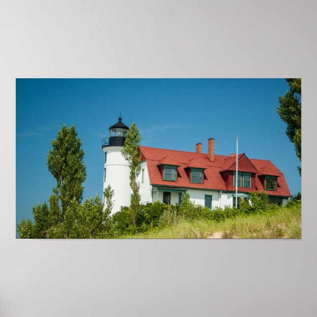 Póster Faro Point Betsie, Frankfort, Michigan (Frente)
