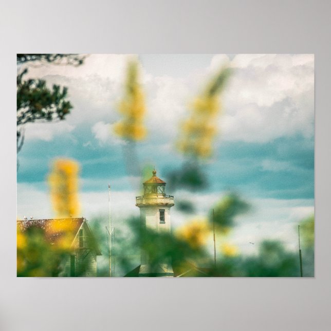 Póster Faro Point Wilson de Port Townsend, WA (Frente)