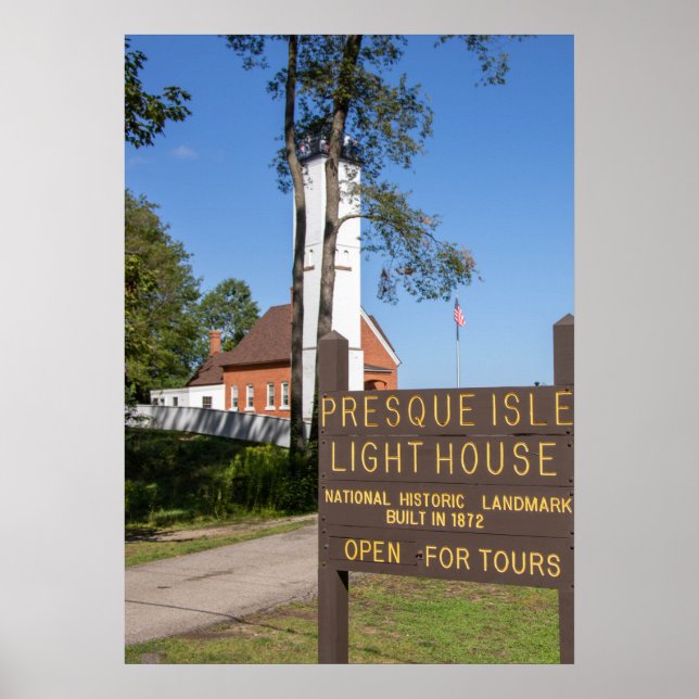 Póster Faro Presque Isle (Frente)