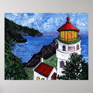 Póster Faro principal de Heceta