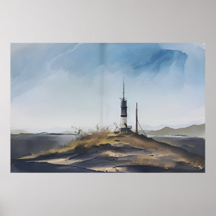 Póster Faro que te guía a casa