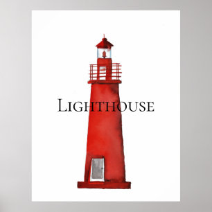 Póster Faro rojo