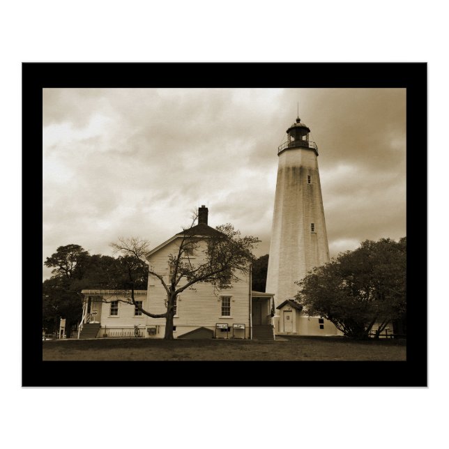 Póster Faro Sandy Hook (Anverso)