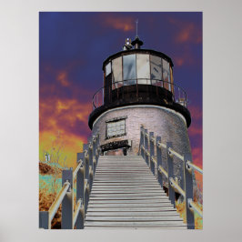 Póster Faro surrealista