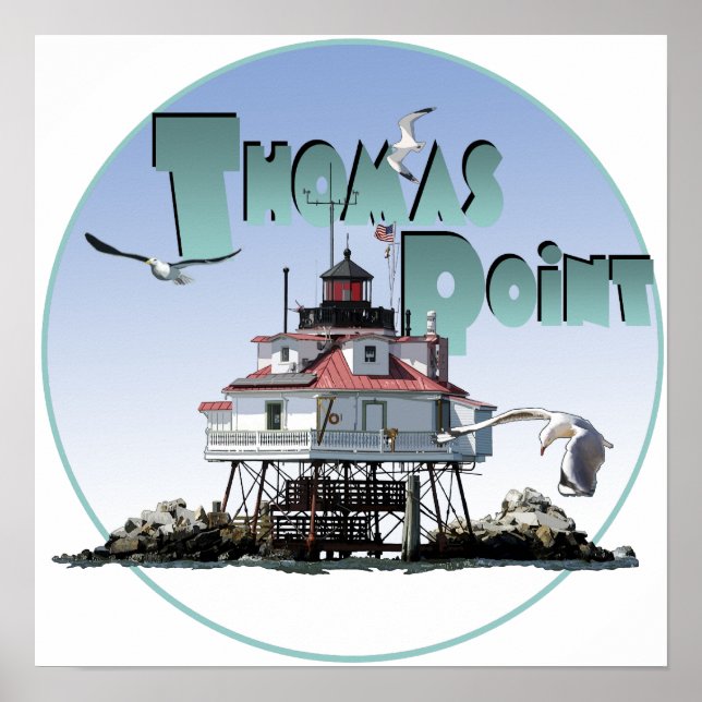 Póster Faro Thomas Point (Frente)