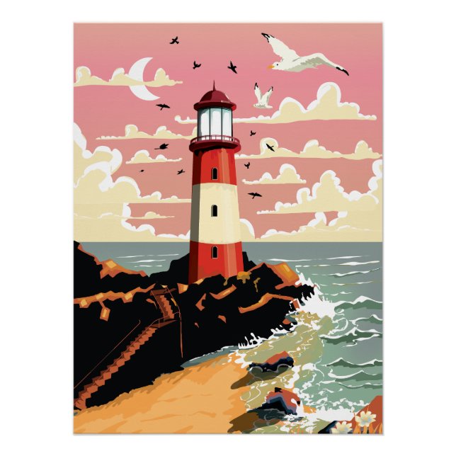 Póster Faro Vintage (Anverso)