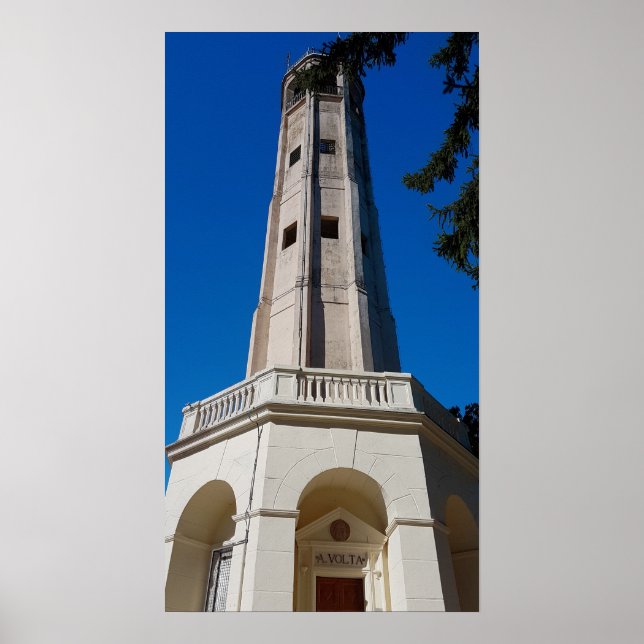 Póster Faro Volta Brunate Lago Como Italia (Frente)