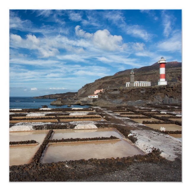 Póster Faro y ensaladas en La Palma (Anverso)