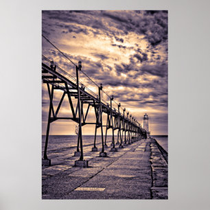 Póster Faro y muelle de Grand Haven, Grand Haven