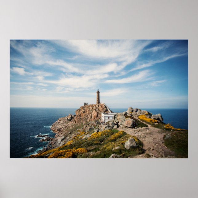 Póster Faro y museo | Cabo Vilan Galicia España (Frente)