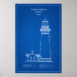 Póster Faro Yaquina Head - Oregon - AD
