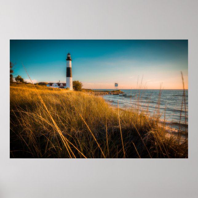 Póster Faros | Big Sable Lighthouse Ludington, MI (Frente)