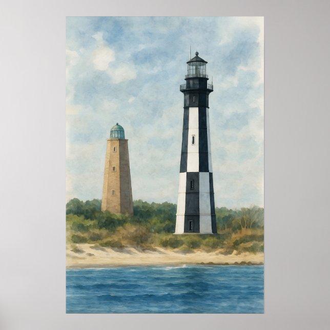 Póster Faros de Cape Henry (Frente)