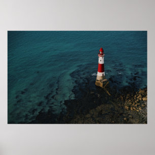 Póster Faros Faro de Beach Head en Inglaterra