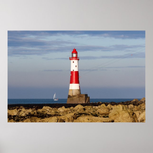 Póster Faros | Faro de Beach Head en Inglaterra (Frente)
