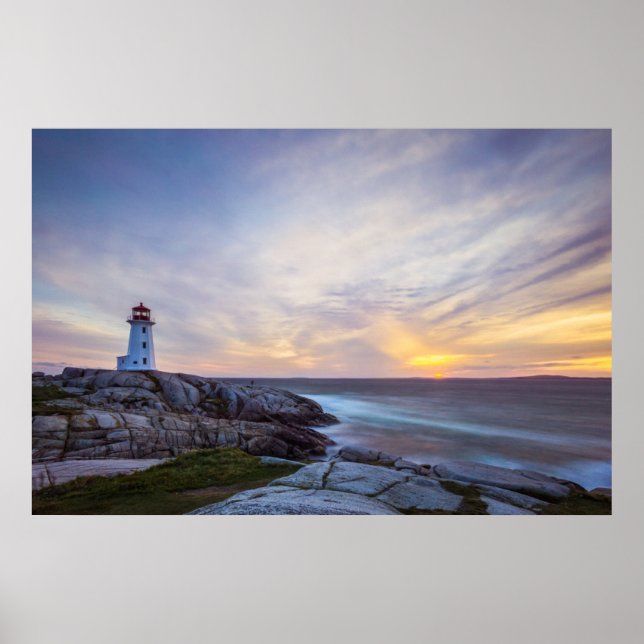 Póster Faros | Faro de la ensenada de Peggy en Nueva Esco (Frente)