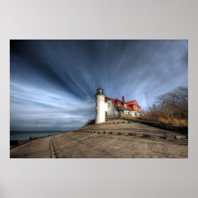 Póster Faros | Point Betsie Lake Michigan (Frente)