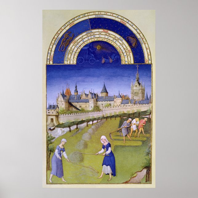 Póster Fascimile of June: Haymaking (Frente)