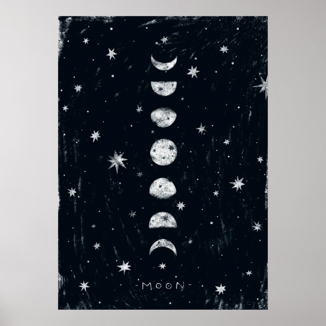 Póster Fases de la luna (Frente)