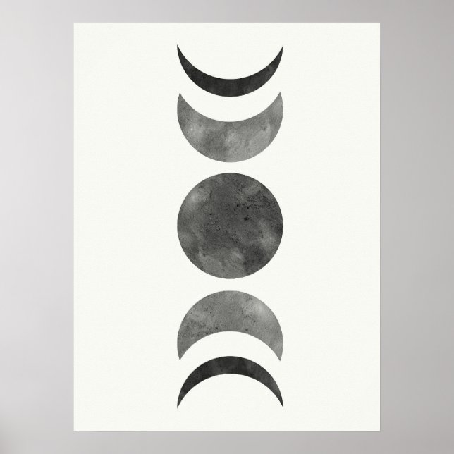 Póster Fases de luna minimalista (Frente)