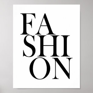 Póster FASHION - Elegante Cita de tipografía