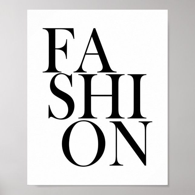 Póster FASHION - Elegante Cita de tipografía (Frente)
