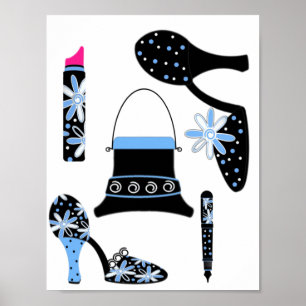 Póster Fashion in Blue