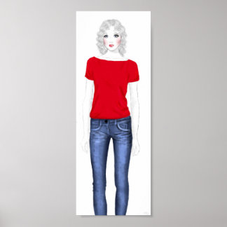 Póster Fashion Sketch - Denim