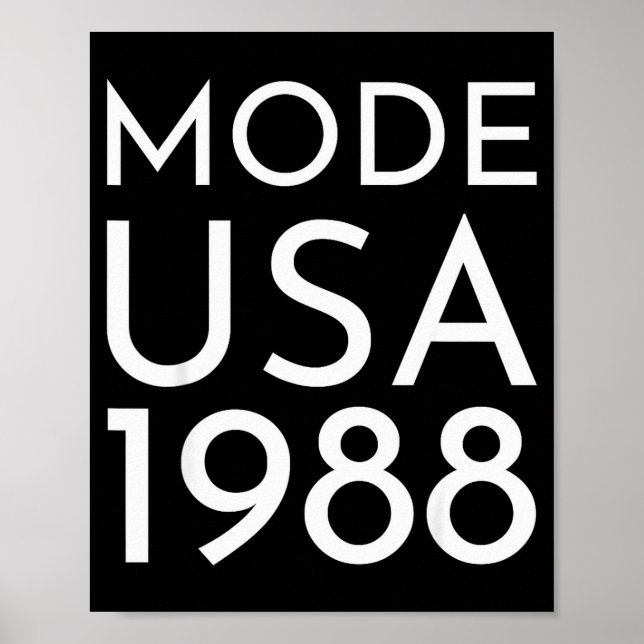 Póster Fashion Usa 1988 M Tour  (Frente)