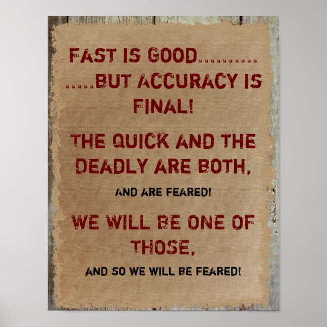Póster Fast Draw Motivation Poster (Frente)