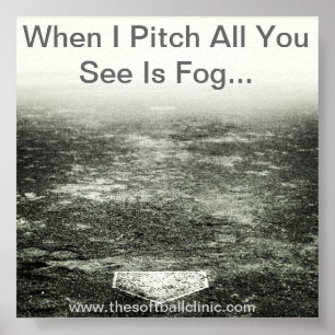 Póster Fastpitch Softball Poster. Peligro