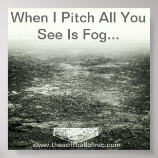 Póster Fastpitch Softball Poster. Peligro
