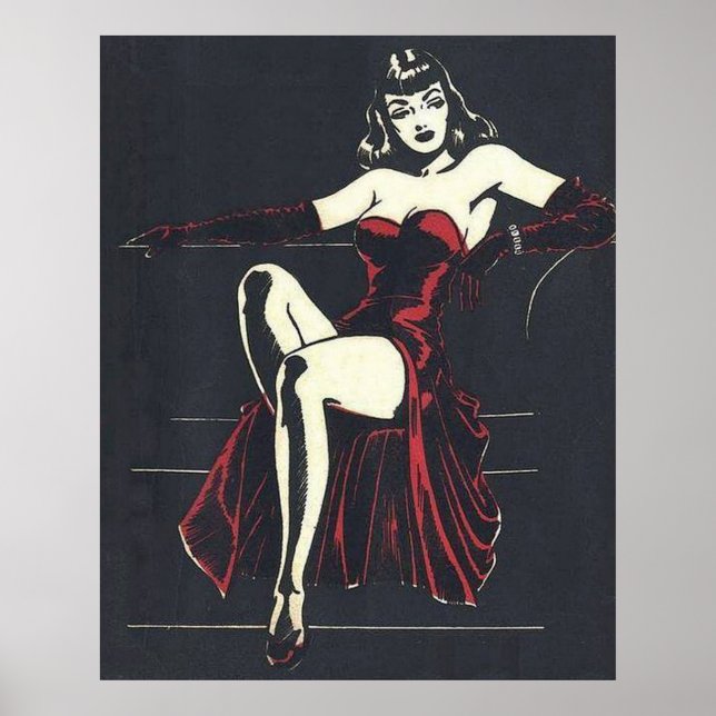 Póster Fatale femme de los años 1940 (Frente)