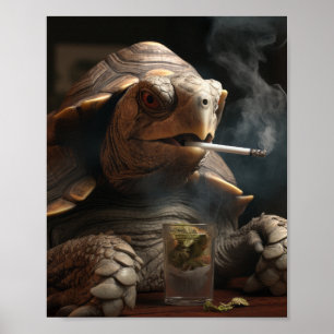 Póster Fatale vintage con Poster de cigarrillos