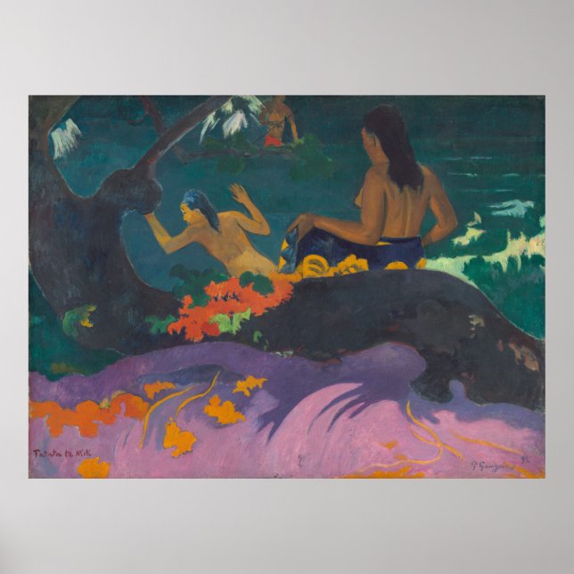 Póster Fatata te Miti By the Sea Paul Gauguin Canvas (Frente)