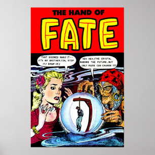 Póster Fate The Witch Fortune Teller Vintage Comics
