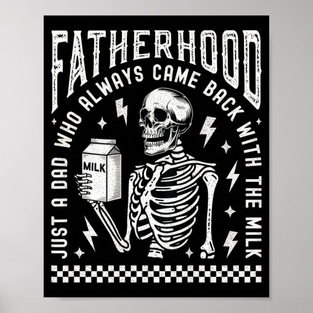 Póster Fatherhood Just A Dad Who Came Back With The Milk  (Frente)