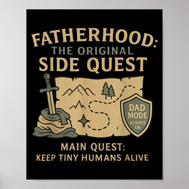 Póster Fatherhood The Original Side Quest Dad Mode  (Frente)