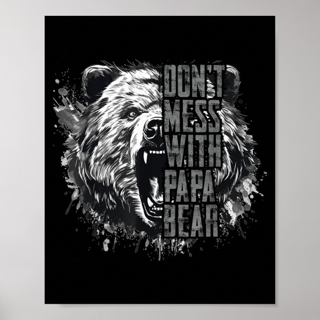 Póster Father's Day Don't Mess With Papa Bear  (Frente)