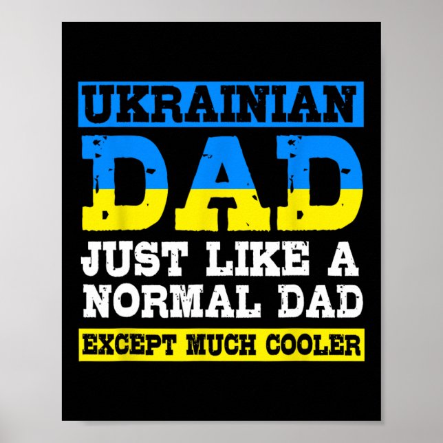 Póster Fathers Day For Men Funny Ukrainian Dad  (Frente)