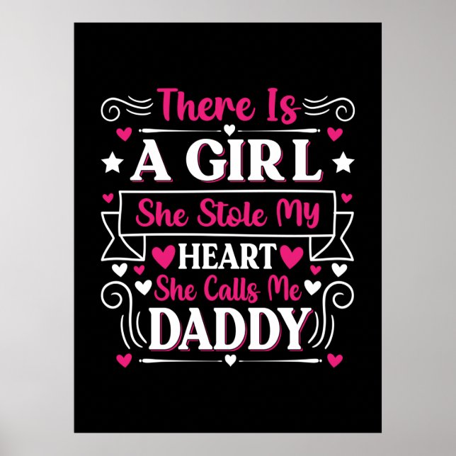 Póster Father's Day Gift | A Girl Calls Me Daddy (Frente)