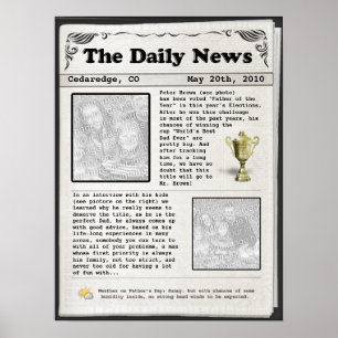 Póster Father's Day Newspaper (customizable)