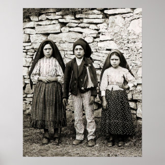 Póster Fatima Children Lucia Francisco y Jacinta