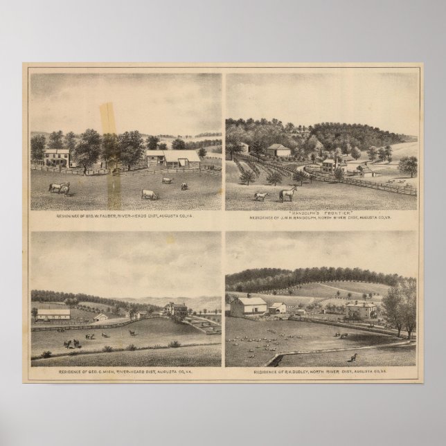 Póster Fauber, Randolph, Dudley, residencias Mish (Frente)