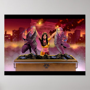 Póster Fauci y Biden Bin Poster